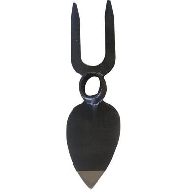 30020110 Occhiello ovale Due denti Punte affilate orto vegetale Forca-Zappa Forgiata Zappa da giardino per scavare