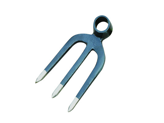 30020119 Occhio Rotondo a Tre Denti per Zappa Agricola Forgiata, Rastrello, Vanga, Forca da Giardino