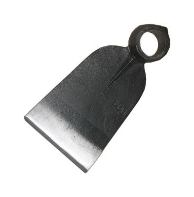 Vanga da taglio in acciaio al carbonio con foro rotondo per occhiello, forgiata, per scavare, giardinaggio, agricoltura, lama, zappa