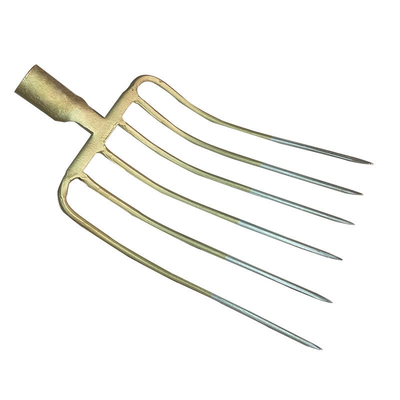 1001026 6 forche per letame in acciaio al carbonio, forgiate per giardino, forche per fieno