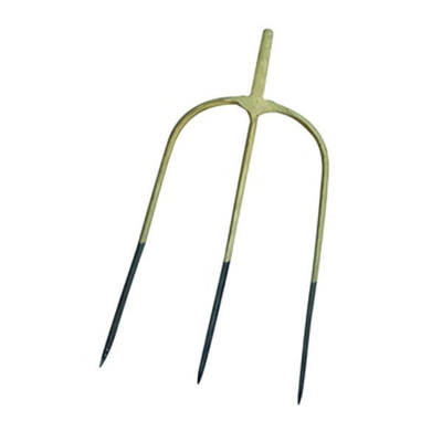 1001143 Tre Tine di acciaio al carbonio Coda di fieno Forchetta da giardino Forchetta a punta Forchetta agricola Forchette da legna concime forato Forchette forate