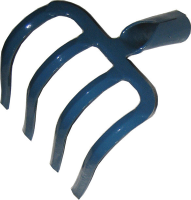HK10055 Rastrelli da giardino per vangatura a denti piatti, forche a gancio forgiate