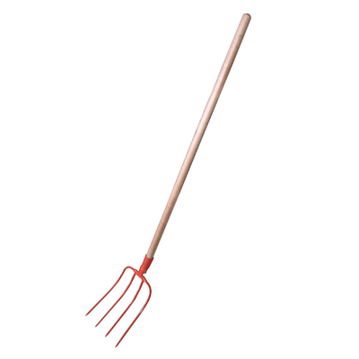 1055008 Forca di fieno forgiata Forca da giardino in acciaio al carbonio Forca a punta Forca agricola Perca di letame Forca a letame con maniglia retta lunga