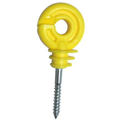 INS0013 Chiodi a vite in acciaio zincato Isolatori per recinzioni elettriche Isolatore ad anello avvitabile Isolatore per palo di legno