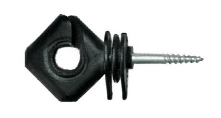 INS00132 Chiodi a vite in acciaio galvanizzato Isolatori elettrici per recinzioni Isolatore ad anello avvitato Isolatore per palo
