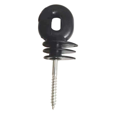 INS002 Chiodi a vite in acciaio galvanizzato Isolatori elettrici per recinzioni Isolatore a anello avvitato Isolatore per palo