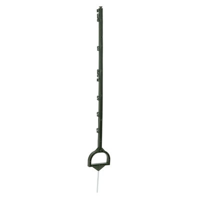 Palo in plastica PP08 con staffa, gradino 115cm, chiodo da terra zincato