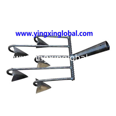 HK10155 5 tines carbon steel weld yard farming garden digging steel curved hoe fork rake